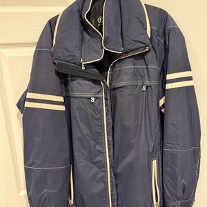 Bogner Men's Blue Ski Puffer Jacket with White Accents